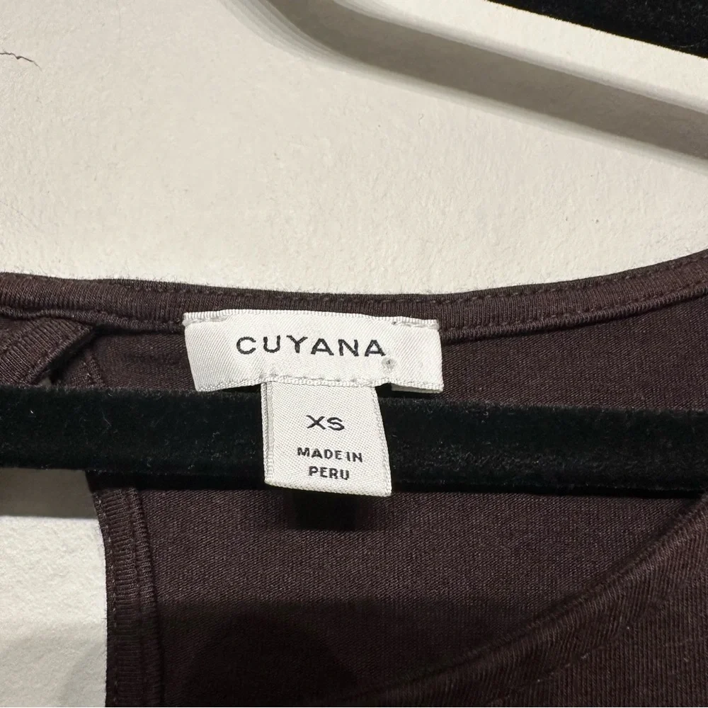 Cuyana Dolman Sleeve Ruched Pima Cotton Midi Dress - Picture 5 of 8